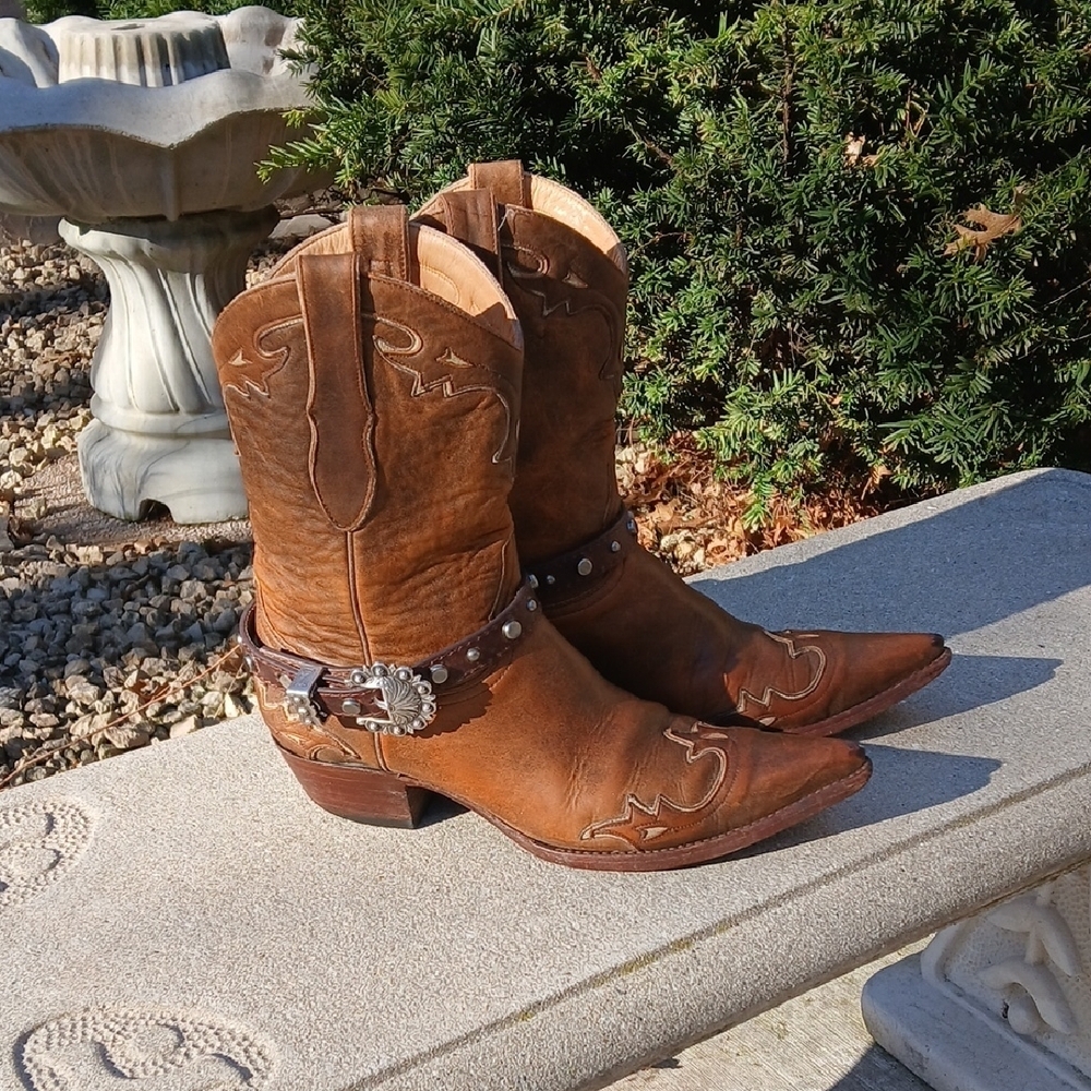 OLD GRINGO VILLA Vintage Distressed Western Cowboy Boots Women's Sz 9